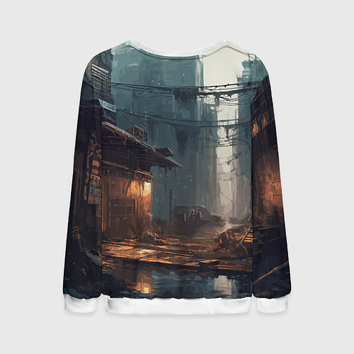 Мужской свитшот Стимпанк девушка / 3D-Белый – фото 2