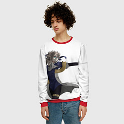 Свитшот мужской Альбедо гео персонаж, цвет: 3D-красный — фото 2