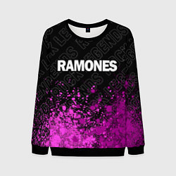 Свитшот мужской Ramones rock legends посередине, цвет: 3D-черный