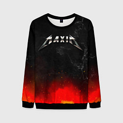 Свитшот мужской Максим в стиле Металлика - огонь и искры, цвет: 3D-черный
