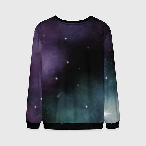 Мужской свитшот Космос и звезды на темном фоне / 3D-Черный – фото 2