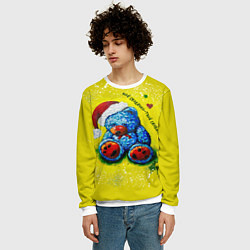 Свитшот мужской Мишка: моё сердечко - твоё сердечко, цвет: 3D-белый — фото 2