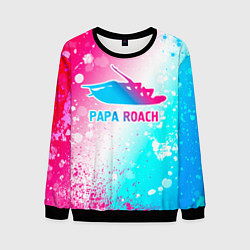 Мужской свитшот Papa Roach neon gradient style