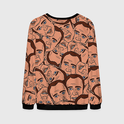 Мужской свитшот Николас Кейдж мульт / 3D-Черный – фото 2