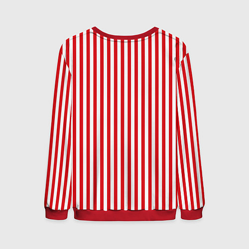Мужской свитшот Красная полоса / 3D-Красный – фото 2
