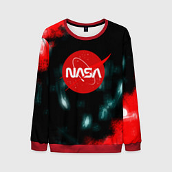 Свитшот мужской NASA космос краски, цвет: 3D-красный