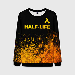 Свитшот мужской Half-Life - gold gradient посередине, цвет: 3D-черный