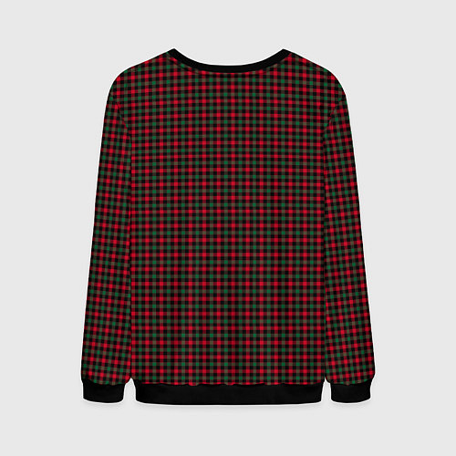 Мужской свитшот Чёрно - красная классическая клетка / 3D-Черный – фото 2