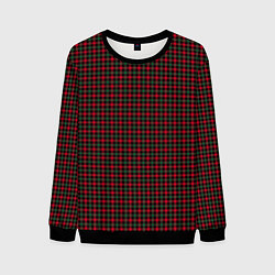 Мужской свитшот Чёрно - красная классическая клетка
