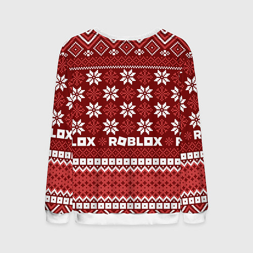 Мужской свитшот Roblox christmas sweater / 3D-Белый – фото 2