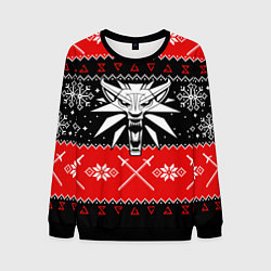 Свитшот мужской The Witcher christmas sweater, цвет: 3D-черный