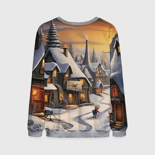 Мужской свитшот Необыкновенные приключения под новый год / 3D-Меланж – фото 2