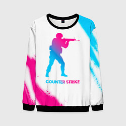 Мужской свитшот Counter Strike neon gradient style