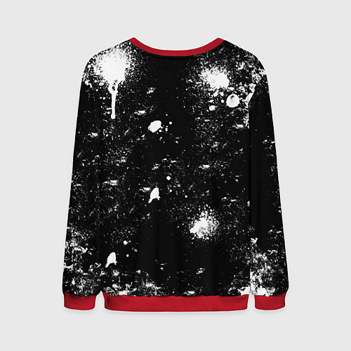 Мужской свитшот Король и шут - черно-белый / 3D-Красный – фото 2
