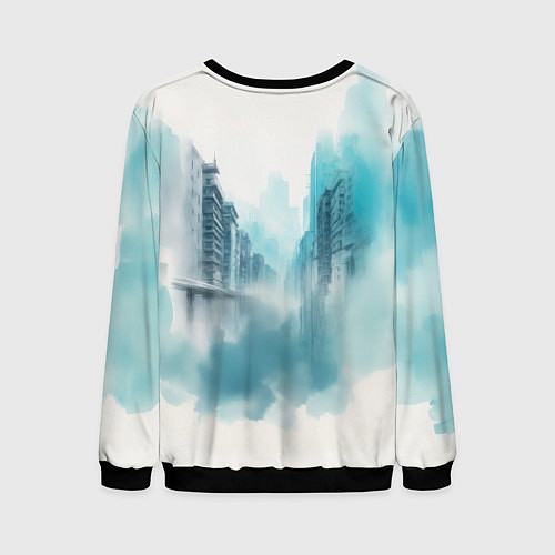 Мужской свитшот Бирюзовая машина / 3D-Черный – фото 2