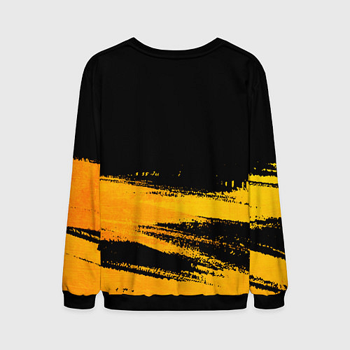 Мужской свитшот Poppy Playtime - gold gradient посередине / 3D-Черный – фото 2