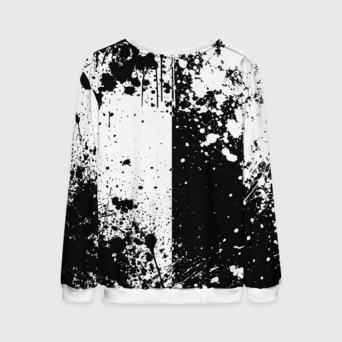 Мужской свитшот Ведьмак - знаки и брызги / 3D-Белый – фото 2