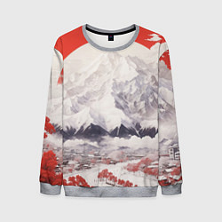 Мужской свитшот Япония в белом стиле