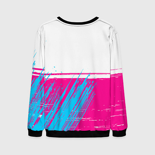 Мужской свитшот Burzum neon gradient style посередине / 3D-Черный – фото 2