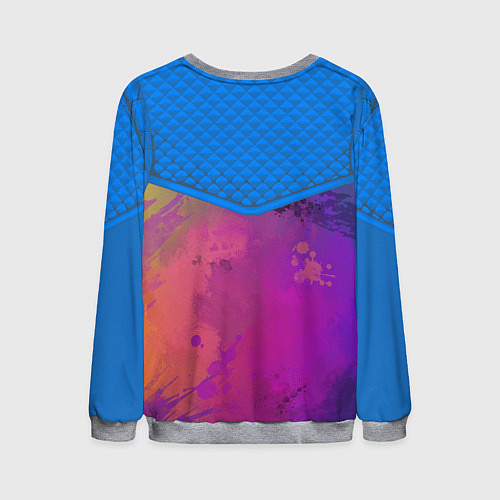Мужской свитшот Кляксы и цветной туман / 3D-Меланж – фото 2
