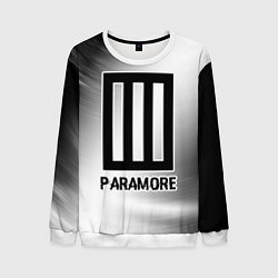 Свитшот мужской Paramore glitch на светлом фоне, цвет: 3D-белый