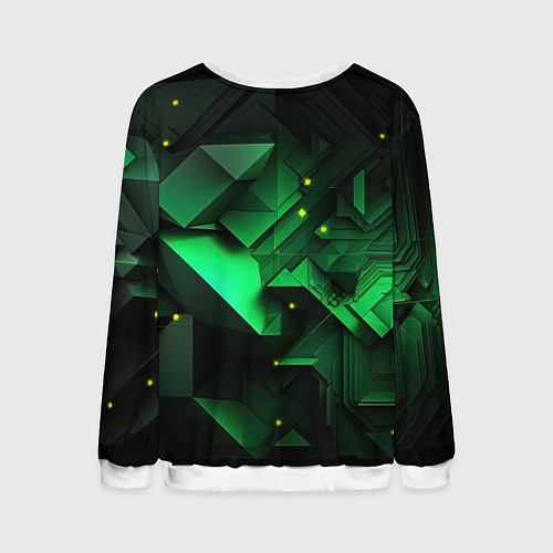 Мужской свитшот Визуальные иллюзии в геометрии / 3D-Белый – фото 2