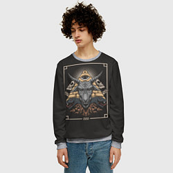 Свитшот мужской Бафомет 666, цвет: 3D-меланж — фото 2