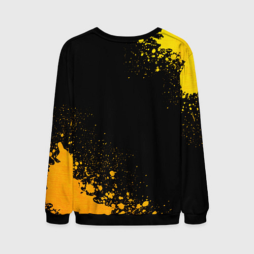 Мужской свитшот Nine Inch Nails - gold gradient вертикально / 3D-Черный – фото 2