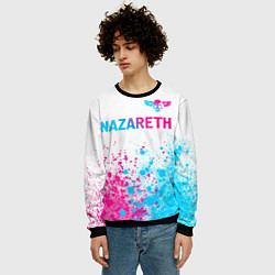 Свитшот мужской Nazareth neon gradient style посередине, цвет: 3D-черный — фото 2