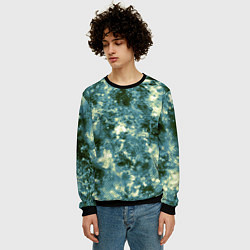 Свитшот мужской Абстракция - ocean in grunge style, цвет: 3D-черный — фото 2