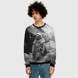 Свитшот мужской Космической путешественник, цвет: 3D-черный — фото 2