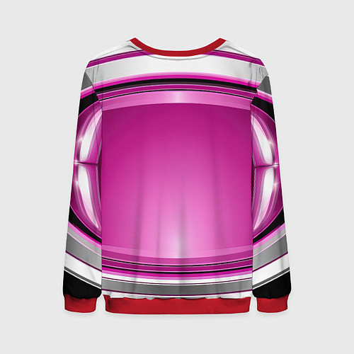Мужской свитшот Розовый выпуклый фон / 3D-Красный – фото 2