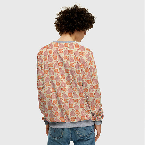 Мужской свитшот Тигрица со змейкой / 3D-Меланж – фото 4