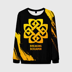 Свитшот мужской Breaking Benjamin - gold gradient, цвет: 3D-черный