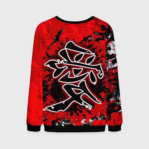 Мужской свитшот Иероглиф любовь / 3D-Черный – фото 2