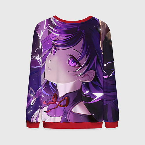 Мужской свитшот Genshin Impact Raiden Baal / 3D-Красный – фото 2