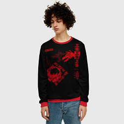 Свитшот мужской Фушигура Мегуми jujutsu kaisen, цвет: 3D-красный — фото 2