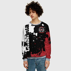 Свитшот мужской Umbrella Security на спортивном красно бело чёрном, цвет: 3D-меланж — фото 2