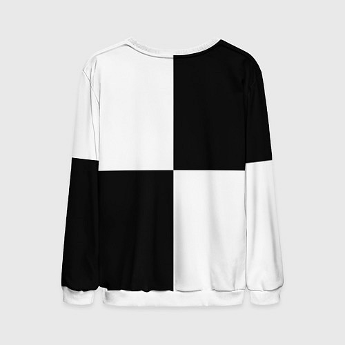 Мужской свитшот Шахматы - ферзь / 3D-Белый – фото 2