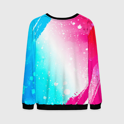 Мужской свитшот Paramore neon gradient style / 3D-Черный – фото 2