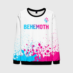 Мужской свитшот Behemoth neon gradient style посередине