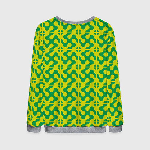 Мужской свитшот Паттерн из трансформированных геометрических фигур / 3D-Меланж – фото 2