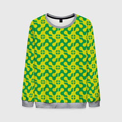 Свитшот мужской Паттерн из трансформированных геометрических фигур, цвет: 3D-меланж