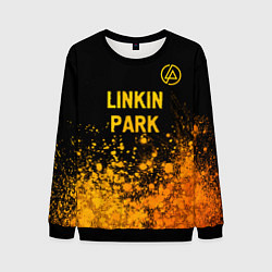 Свитшот мужской Linkin Park - gold gradient посередине, цвет: 3D-черный