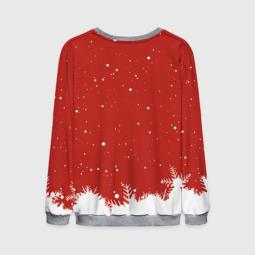 Мужской свитшот Встречайте 2024 год зеленого дракона / 3D-Меланж – фото 2