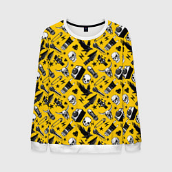 Мужской свитшот Музыкальный рокенрольный узор