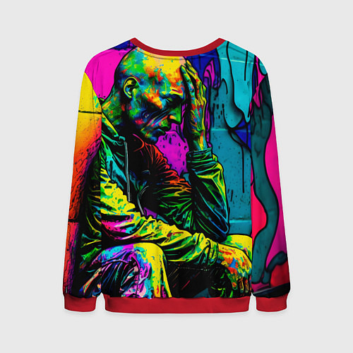 Мужской свитшот Одиночество / 3D-Красный – фото 2