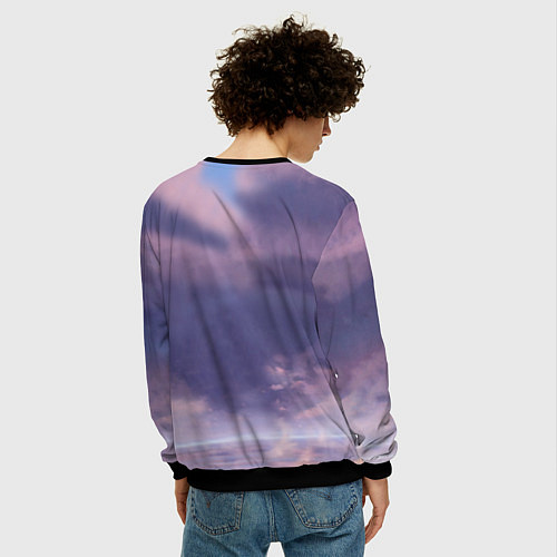 Мужской свитшот Унесенные призраками- дракон и девочка / 3D-Черный – фото 4