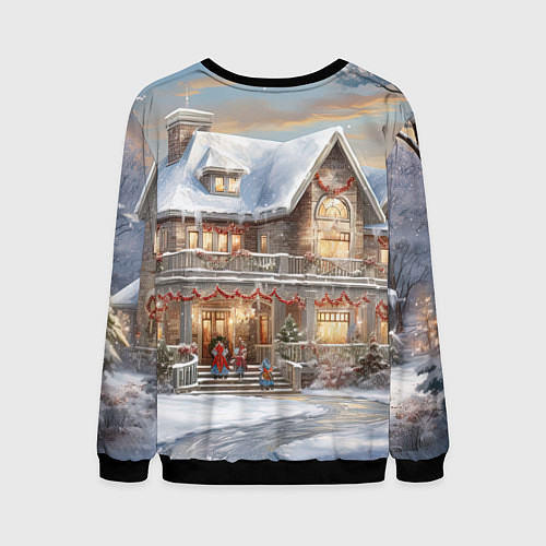 Мужской свитшот Красный маленький дракон 2024 / 3D-Черный – фото 2