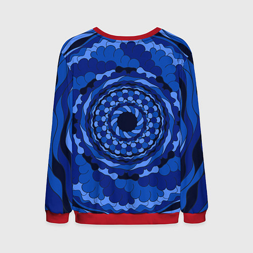 Мужской свитшот Витраж: морская пучина / 3D-Красный – фото 2